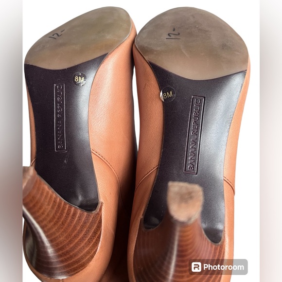 Banana Republic brown leather knee high pull on boots size 8 - Picture 11 of 13